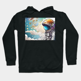 Cinema 4D Illustration: Halo Astronaut Amidst Venusian Clouds (541) Hoodie